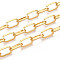 Brass Cable Chains, Soldered, with Spool, Golden, 13.5x7.5x2mm, about 32.81 Feet(10m)/Roll
