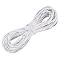 30 Yards Polyester Elastic Cord, Round, White, 3mm