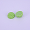 Resin Cabochon, Imitation Ice Cream, Half round/Dome, Lawn Green, 17.5x11~11.5mm