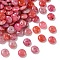 Acrylic Imitation Gemstone Beads, Rondelle, Two Tone, Cerise, 13~15.5x6~7.5mm, Hole: 1.8mm, about 657pcs/500g