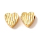 Brass Beads, Heart, Long-Lasting Plated, Rack Plating, Golden, 8x7.5x3.5mm, Hole: 1.4mm