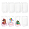 Transparent PET Tea Storage Boxes, Rectangle, Clear, 9x9x18cm