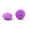 Food Grade Eco-Friendly Silicone Abacus Beads, Medium Orchid, 12x6.5mm, Hole: 2mm