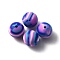 Silicone Beads, Round with Stripe Pattern, Orchid, 15x15mm, Hole: 2mm