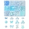 Mixed Shape & Mixed Style Acrylic Beads Findings Kits, Light Sky Blue, 7.5~20x7~20x4~8.5mm, Hole: 1.5~2mm
