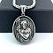 Ancient Greek 304 Stainless Steel Religion Embossed Saint Pendant Punk Hip-hop Necklaces, Stainless Steel Color
