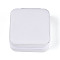 Square PU Leather Jewelry Set Box, Travel Portable Jewelry Case, Zipper Storage Boxes, for Necklaces, Rings, Earrings and Pendants, WhiteSmoke, 10x10x5cm