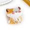 Acrylic Claw Hair Clips, Goldenrod, Cat Shape, 59x56mm