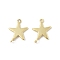 Brass Connector Charms, Cadmium Free & Lead Free, Star, Real 18K Gold Plated, 20x16x2mm, Hole: 1.5mm