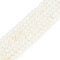 Natural Cultured Freshwater Shell Beads Strands, Round, Floral White, 4mm, Hole: 0.5mm, about 97pcs/strand, 14.96''(38cm)