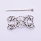 Tibetan Style Alloy Hair Forks, Trinity Knot/Triquetra, Irish, Antique Silver, 39.5x72x8mm