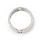 Brass Beads Frame, Lead Free & Cadmium Free, Long-Lasting Plated, Flat Round, Platinum, 7.5x2.5mm, Hole: 1.4mm