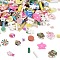 DIY Epoxy Resin Material Filling, including Polymer Clay and Plastic Beads, Mixed Shapes, Mixed Color, 3~14.5x1.5~10.5x0.03~7.5mm