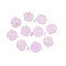 Handmade Lampwork Beads, Flower, Misty Rose, 10~11x11.5~12.5mm, Hole: 1.2mm