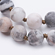 Colliers de perles de jaspe zèbre naturel X-NJEW-P202-60-B32-2