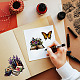 GLOBLELAND Vintage Books Clear Stamps Retro Books Butterfly Flowers Decorative Clear Stamps Silicone Stamps for Card Making and Photo Album Decor Decoration and DIY Scrapbooking DIY-WH0448-0299-2