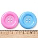 CRASPIRE 30Pcs 3 Colors Buttons Plastic Flat Round Large Resin Craft Flatback Button Mixed 4 Holes Waterproof for Crochet Knitting Arts Projects Hand Made Gifts Sorting DIY BUTT-CP0001-02-3