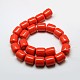 Imitation Amber Resin Barrel Beads Strands for Buddhist Jewelry Making RESI-A009B-A-03-2
