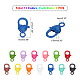 PandaHall 13 Colors Heart Lobster Claw Clasps PALLOY-PH0002-02-4