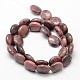 Flat Round Natural Rhodonite  Beads Strands G-L289-15-2