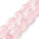 Natürlichen Rosenquarz Perlen Stränge G-G765-24-2