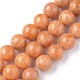 Naturel orange quartz brins de perles G-L528-01A-1
