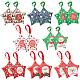 BENECREAT 32 Sets 8 Styles Christmas Theme Star Shaped Foldable Paper Candy Boxes CON-BC0006-97-1