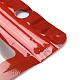 長方形レーザーPVCジップロックバッグ  再封可能な包装袋  セルフシールバッグ  レッド  9.9x6.8x0.15cm  片側の厚さ：2.5ミル（0.065mm） ABAG-P011-01B-02-3