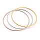 3 pièces 3 couleurs mode simple pour femmes 304 bracelets bouddhistes empilables en acier inoxydable BJEW-H547-01-1