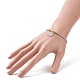 Glass Beaded Stretch Bracelet with Brass Beads BJEW-MZ00005-3