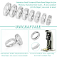 Unicraftale 16 pz 8 anelli a fascia testurizzati in acciaio inossidabile misura 201 per donna RJEW-UN0002-77P-5