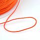 編み込みナイロン糸  ビーズジュエリー作りのための中国結びコードビーズコード  レッドオレンジ  0.8mm  約100ヤード/ロール NWIR-R006-0.8mm-F172-2