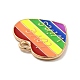 Orgullo arcoíris aleación esmalte colgantes ENAM-G208-07KCG-3