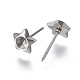 304 Stainless Steel Ear Stud Components X-STAS-F222-042-2
