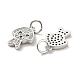 Dog Brass Micro Pave Clear Cubic Zirconia Charms KK-G425-14P-2