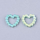 Regenbogen ABS Kunststoff Imitation Perle Verbindungsringe OACR-T015-04-03-2