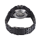 合金の腕時計ヘッド機械式時計  ステンレス製の時計バンド付き  ガンメタ色  ホワイト  70x22ミリメートル  ウオッチヘッド：55x52x17.5ミリメートル ：ウオッチフェス：34ミリメートル WACH-L044-01A-B-3