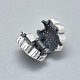 925 fermaglio europeo in argento sterling placcato argento antico STER-L060-04A-AS-3
