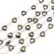 Faceted Heart Natural Pyrite Beads Strands G-I125-113-1