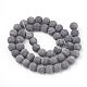Natural Black Wood Lace Stone Beads Strands G-T106-012-3