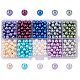 10 couleur perles de verre rondes nacrées écologiques HY-PH0010-04-1