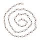 Handmade Round Glass Pearl Beads Chains for Necklaces Bracelets Making AJEW-JB00035-02-3