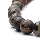 Chapelets de perles de jaspe dendritique naturelle G-S259-10-8mm-3