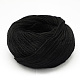 手編みの糸  柔らかいウール  ペルロンとtotoron  ブラック  3mm  約50グラム/ロール  10のロール/袋 YCOR-R014-010-1