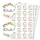 CREATCABIN 192Pcs Thank you Stickers Wedding Stickers Favors Flower Favor Labels for Birthday Party Gift Wedding Invitation Shops Packaging Small Business Envelope Seals 1.77 Inch-Danke(German) AJEW-WH0343-003-2