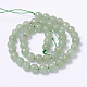 Faceted Natural Green Aventurine Round Bead Strands G-L377-46-8mm-2