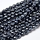 Faceted Teardrop Full Plated Electroplate Glass Beads Strands X-EGLA-J132-FP01-1