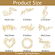 Никелевые декоративные наклейки DIY-WH0450-138-2