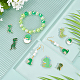 Beebeecraft 1 Box 32Pcs 8 Style Enamel Dinosaur Charms Alloy Pendant Green Cartoon Animal Jewelry Findings for DIY Handmade Bracelet Necklace Earring Supplies ENAM-SC0002-41-4
