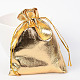 レクタングルオーガンジーバッグ巾着袋  ゴールド  12x10cm X-OP-R018-12x10cm-02-1